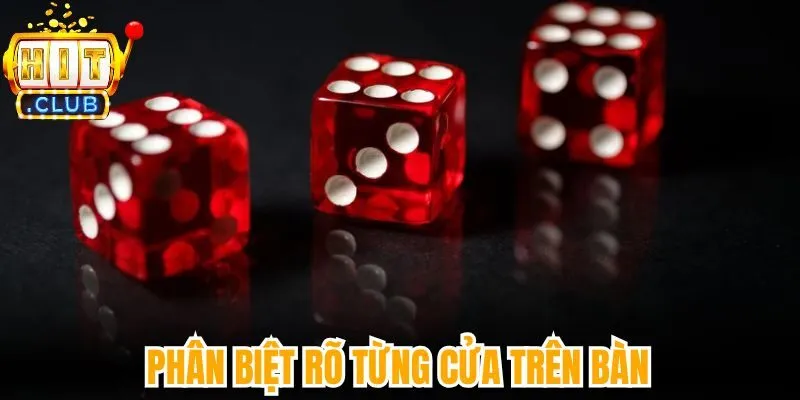 Phân biệt rõ từng cửa trên bàn